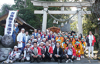 富山県黒部市 沓掛獅子舞保存会の皆さん