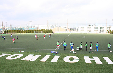 富山第一高校サッカー部練習風景