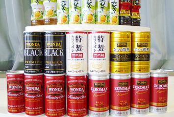 缶コーヒーWONDA（ワンダ）シリーズ、十六茶