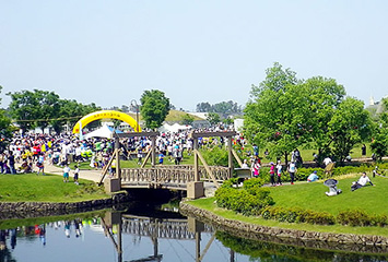 スタート・ゴール地点の黒部総合公園